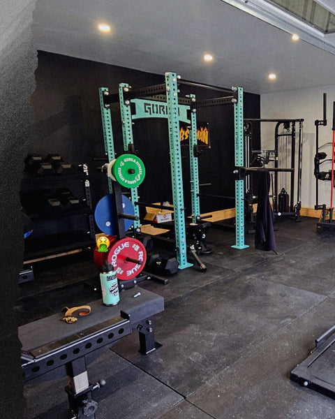 Custom home gym build in a Canadian garage space