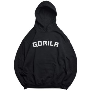 Gorila Varsity Hoodie - Black - Gorila Fitness 