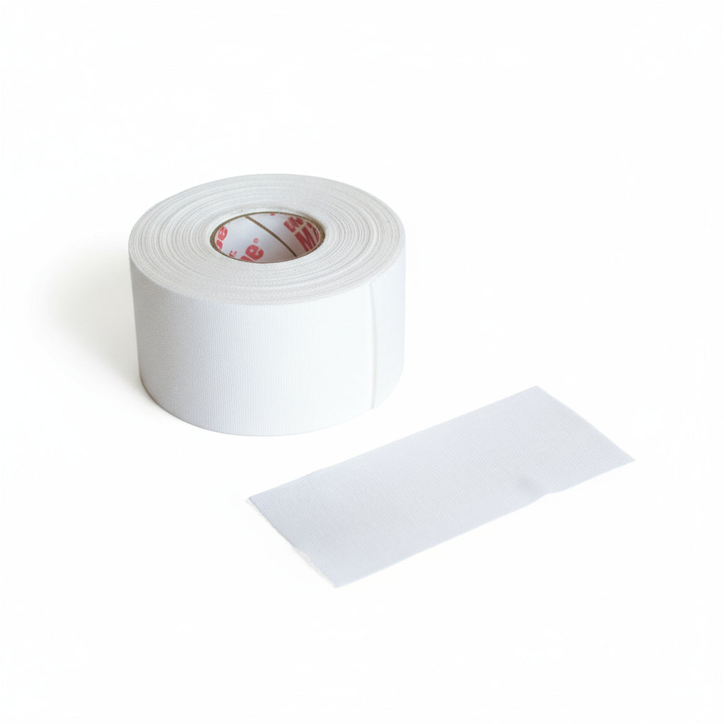White Mtape 1.5 inch athletic tape by Gorila Fitness – strong and adhesive sports tape for optimal grip and protection