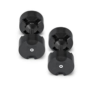 Modern NÜOBELL 50lb dumbbell with a matte black finish and ergonomic handle, perfect for Canadian fitness enthusiasts.