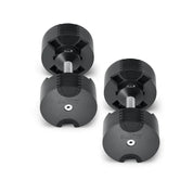 Premium NÜOBELL 50lb dumbbell with a shiny chrome handle and durable black plates, perfect for Canadian strength training.