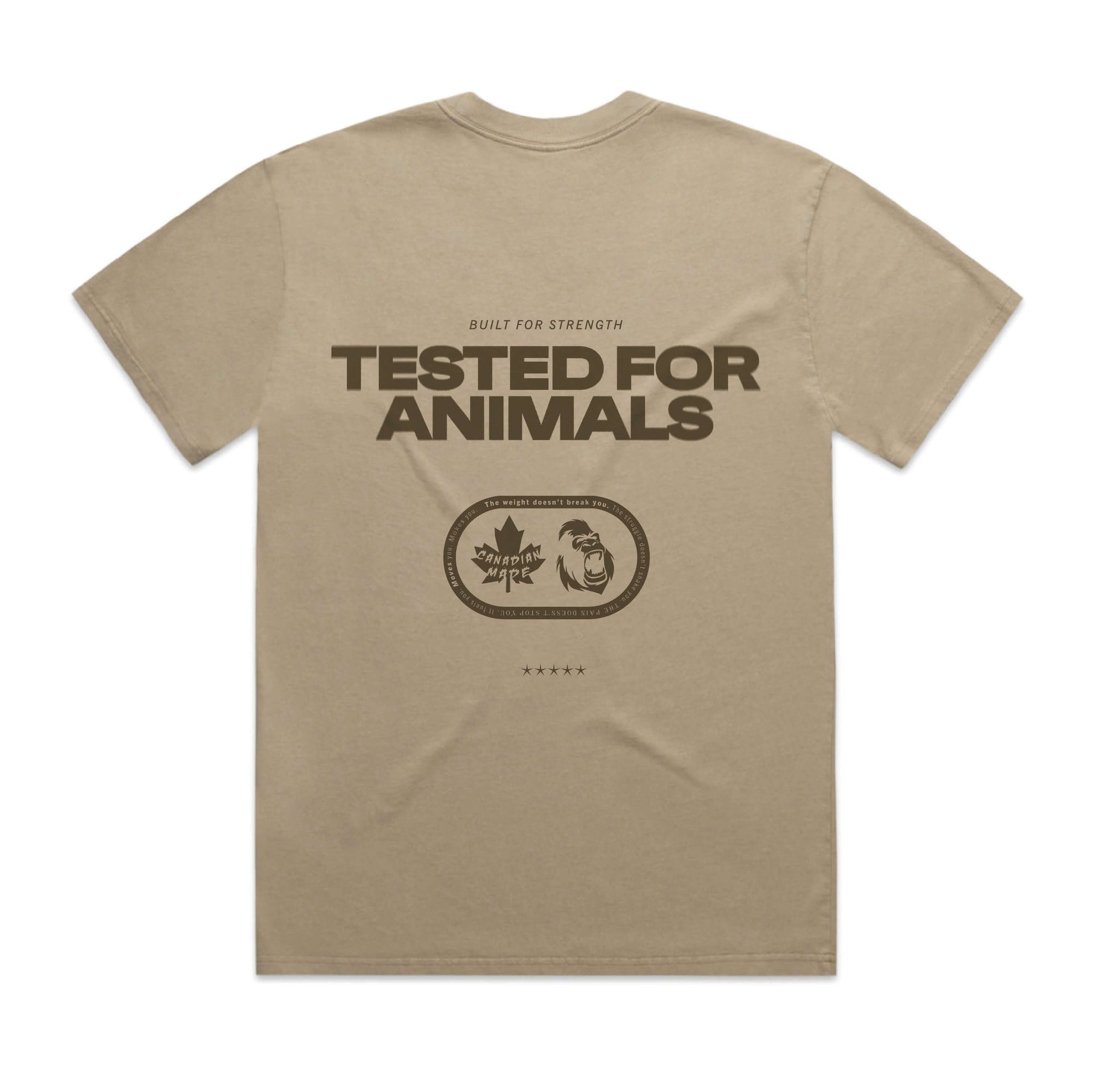 Best Tested For Animals - Heavy Tee - Gorila Fitness 