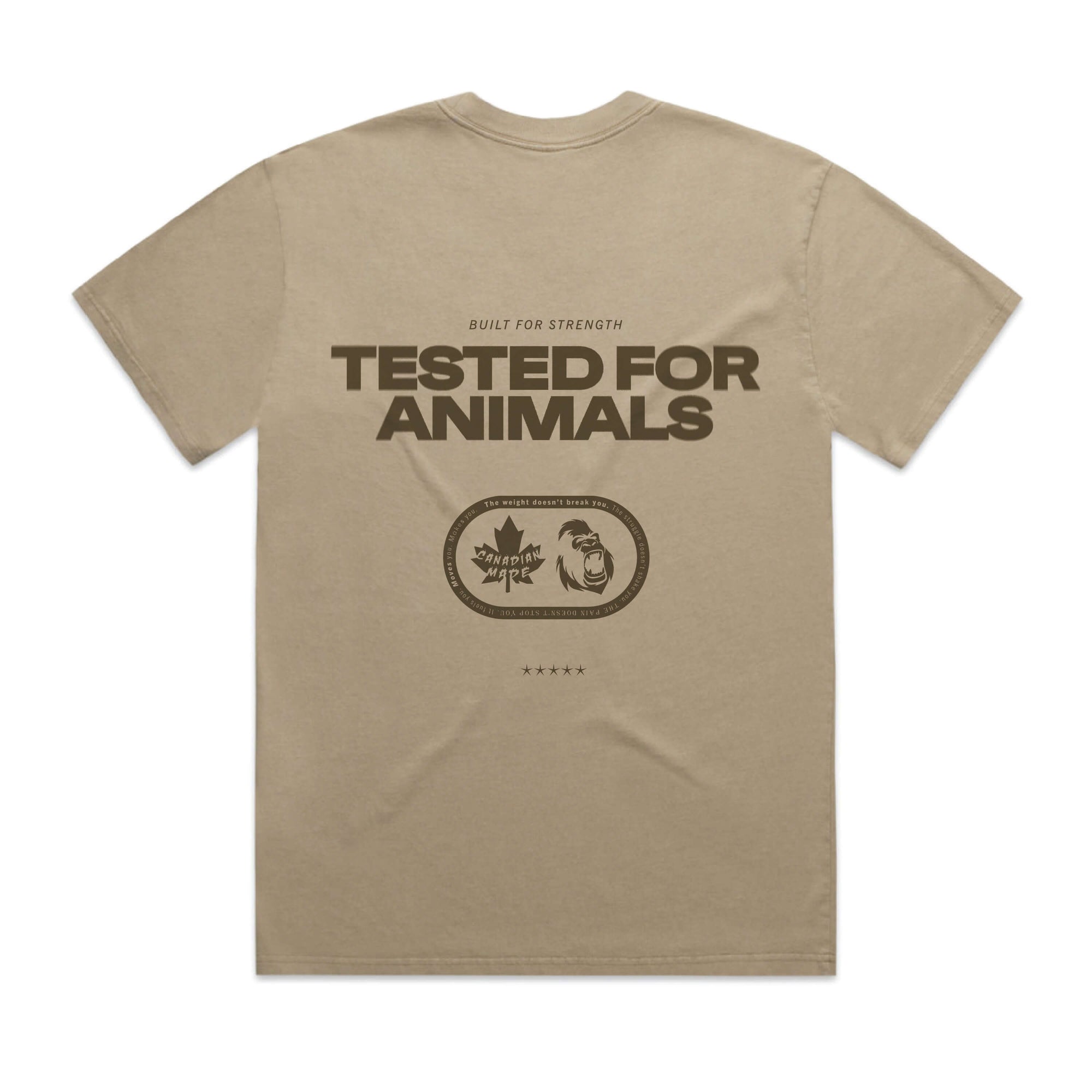 Best Tested For Animals - Heavy Tee - Gorila Fitness 