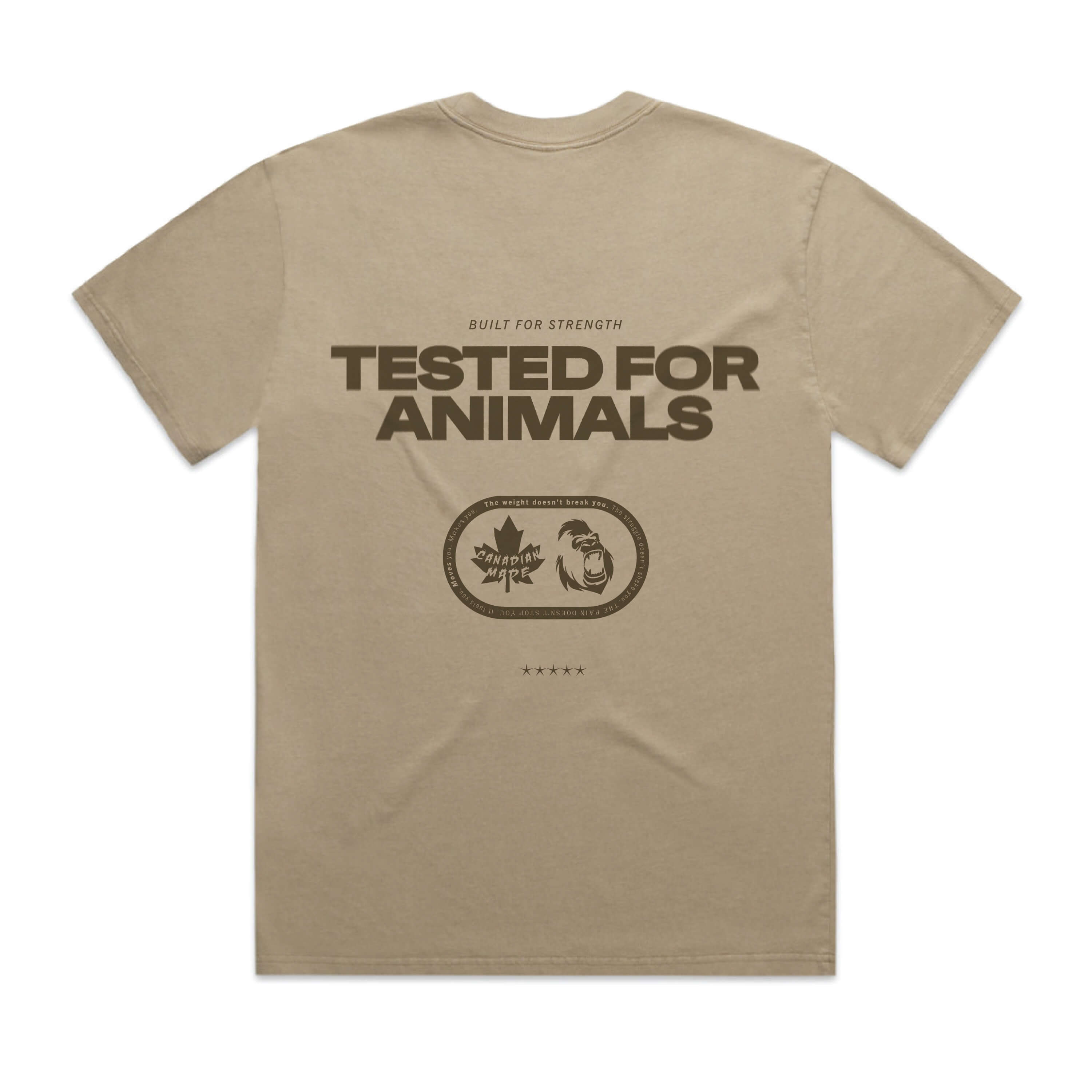 Best Tested For Animals - Heavy Tee - Gorila Fitness 