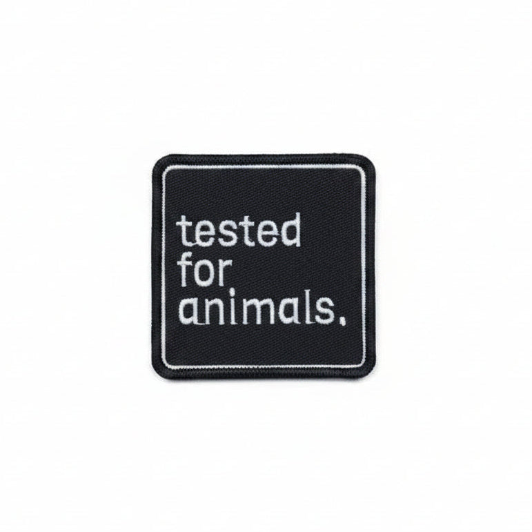 Tested For Animals Slogan Patch for Weight Vests and Gym Bags - Gorila Velcro® Patches Canada