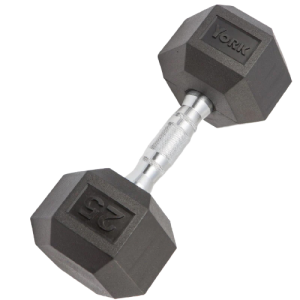 York Rubber Hex Dumbbell, Robust and Reliable for Intense Workout Sessions